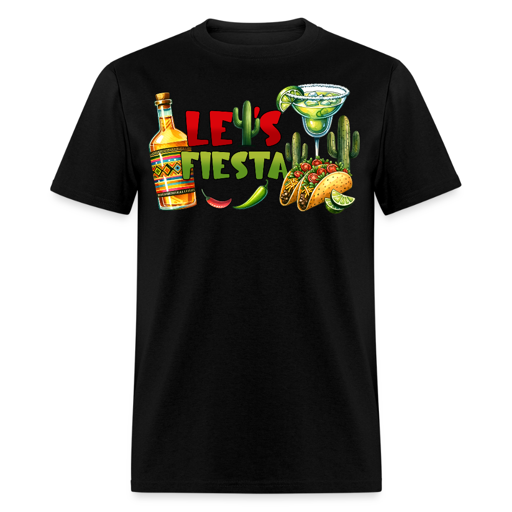 Let’s Fiesta Mexican Celebration Tee Cinco de Mayo Party T-shirt - black