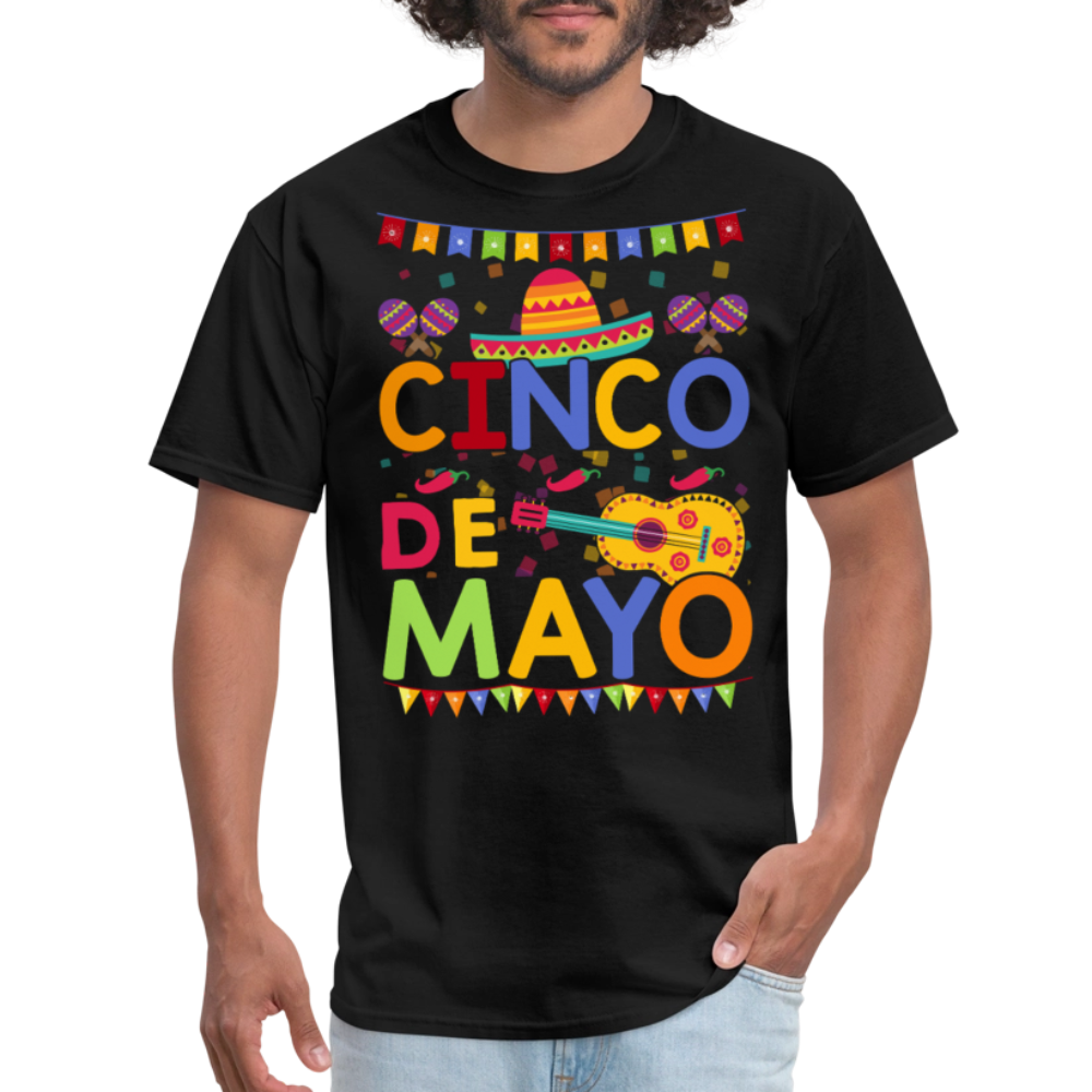 Festive Mexican Party Outfit For Cinco De Mayo T-shirt - black