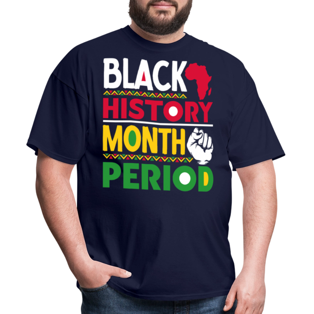 Black pride Fist Graphic Tee Black History Month Celebration T-shirt - navy