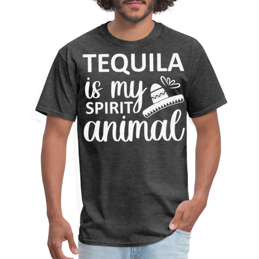 Tequila Is My Spirit Animal Party T-shirt - heather black