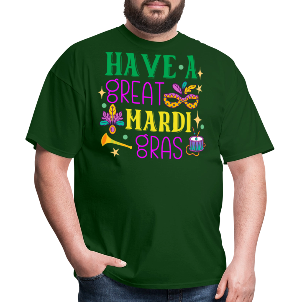 Louisiana Carnival Celebration Tee Have a great Mardi Gras T-shirt - forest green