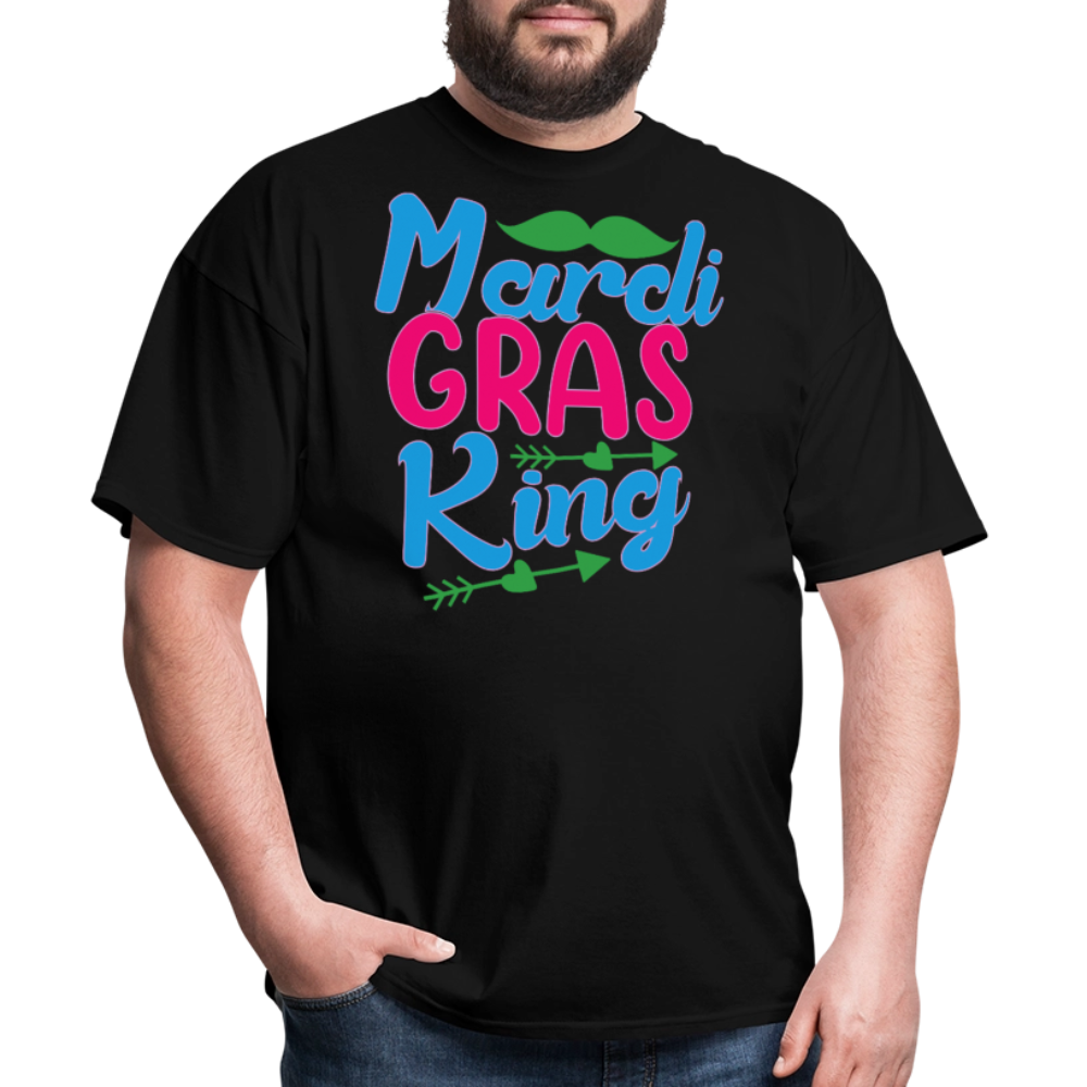 Mardi Gras King Shirt For Men Funny Mardi Gras Party T-shirt - black