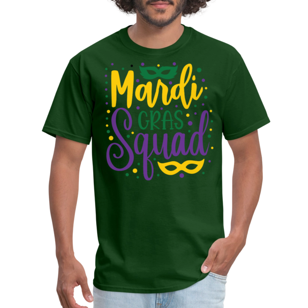 Mardi Gras Squad Matching Shirts Louisiana Carnival Party T-shirt - forest green