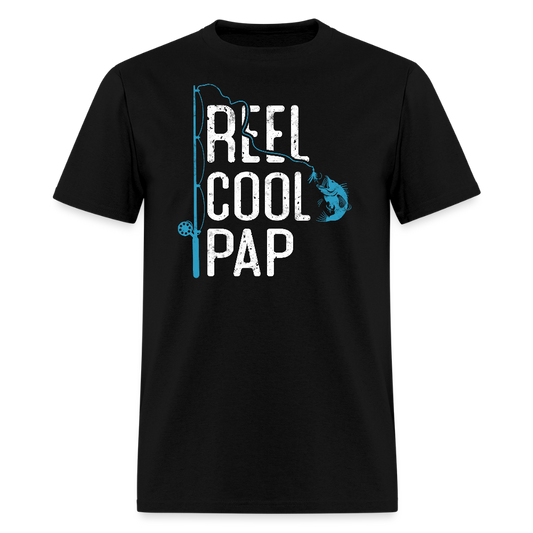 Reel Cool Pap Tee Father's Day Fishing T-shirt - black