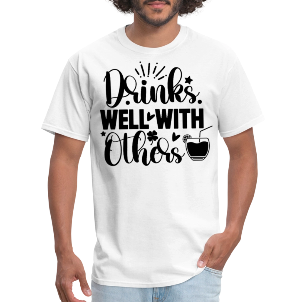 St. Patrick's Day Tee – Drinks Well with Others Shirt - white