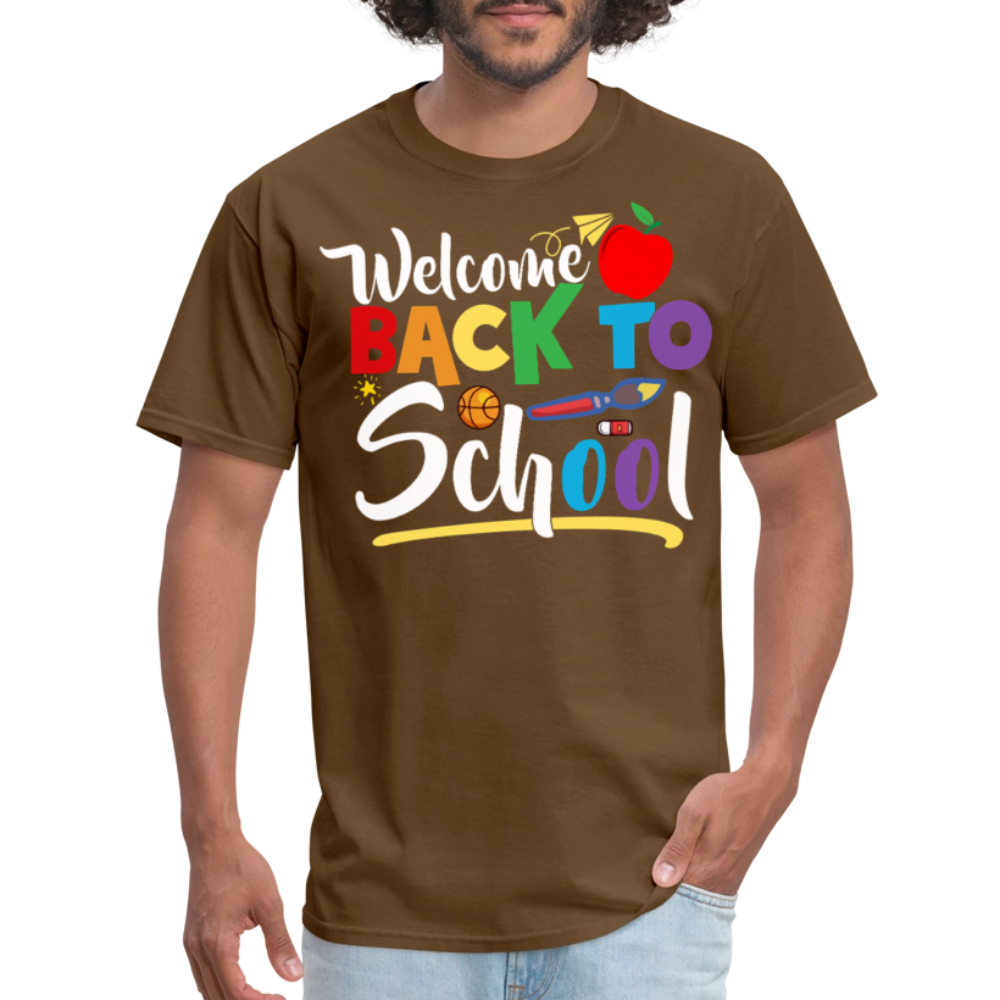 Welcome Back to School Shirt for Teachers First Day of school T-shirt - brown