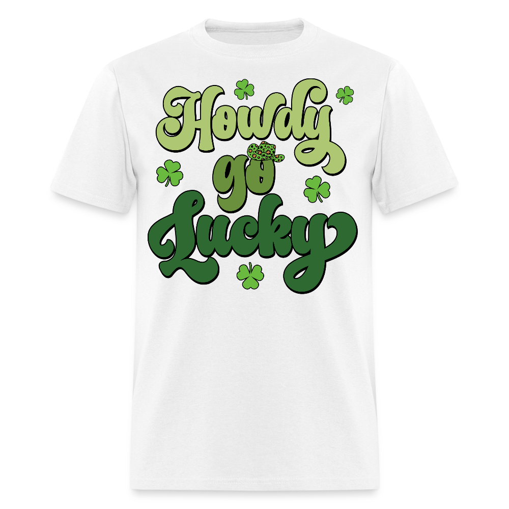 Howdy Lucky St Patrick’s Day Graphic T-shirt - white