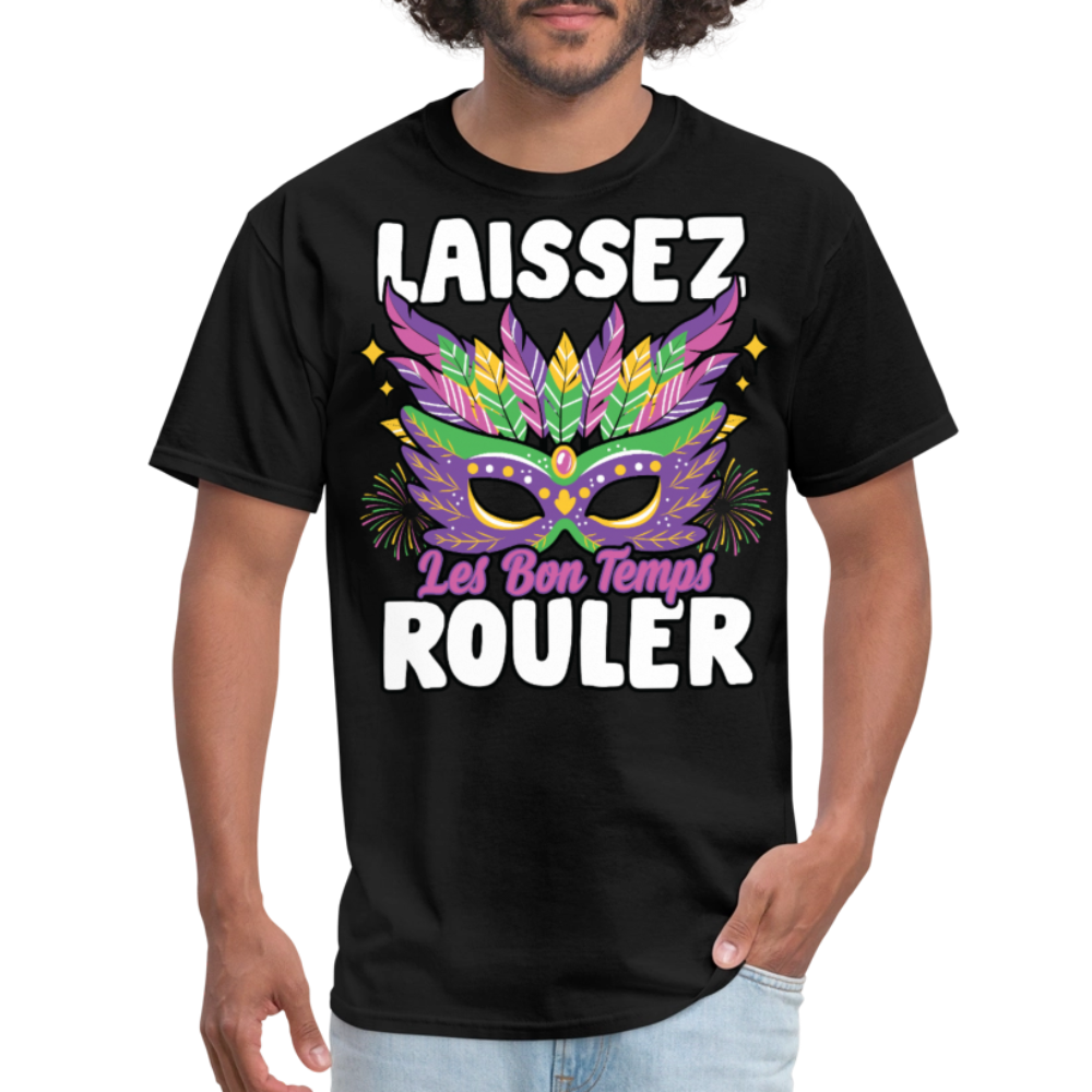 Mardi Gras Party Tee Laissez Les Bon Temps Roule T-shirt - black