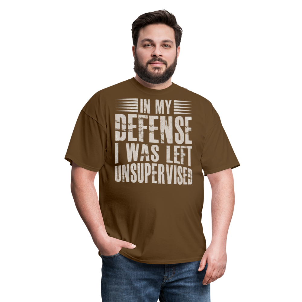 Unique In My Defense Graphic Tees Unisex Classic T-Shirt - brown