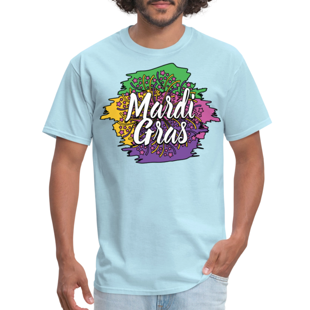 Mardi Gras Graphic Shirt For Men and Women Funny and Trendy Mardi Gras T-Shirt - powder blue