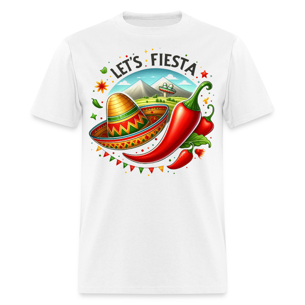 Funny Fiesta Sombrero And Chili Cinco de Mayo Party T-shirt - white