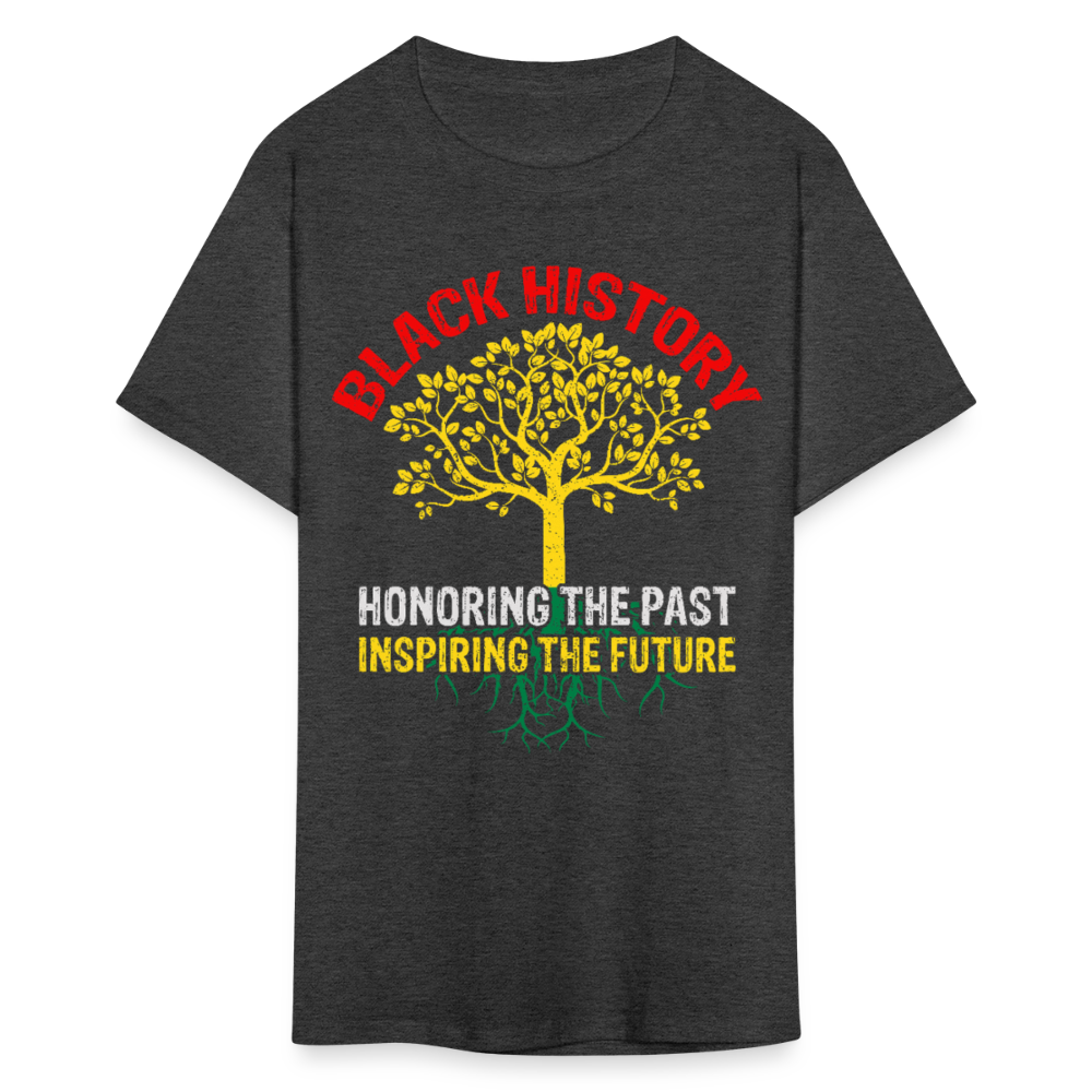 Honoring Black History Shirt Inspiring the Future Unisex T-Shirt - heather black