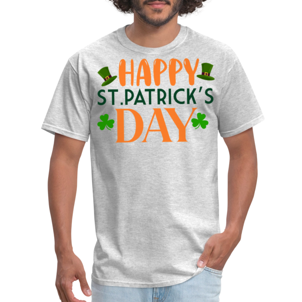 Cute Leprechaun-themed St Paddy’s Tee St Patrick’s Day T-shirt - heather gray