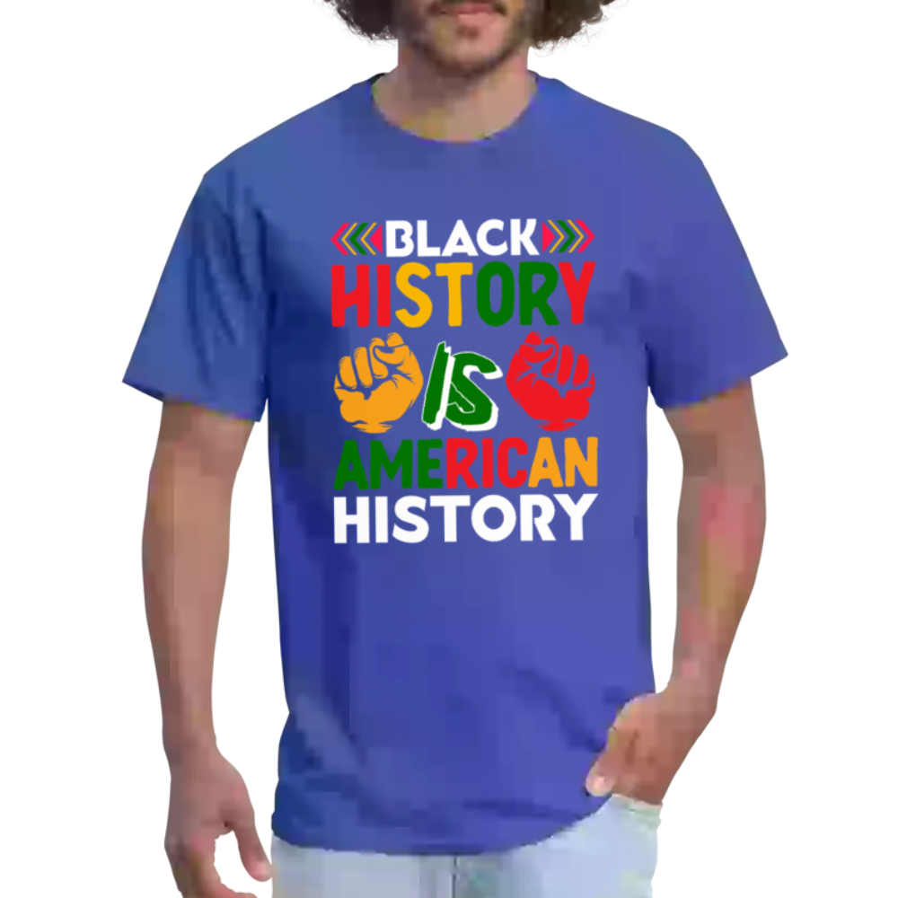 Black History is American History shirt African American Culture T-shirt - royal blue