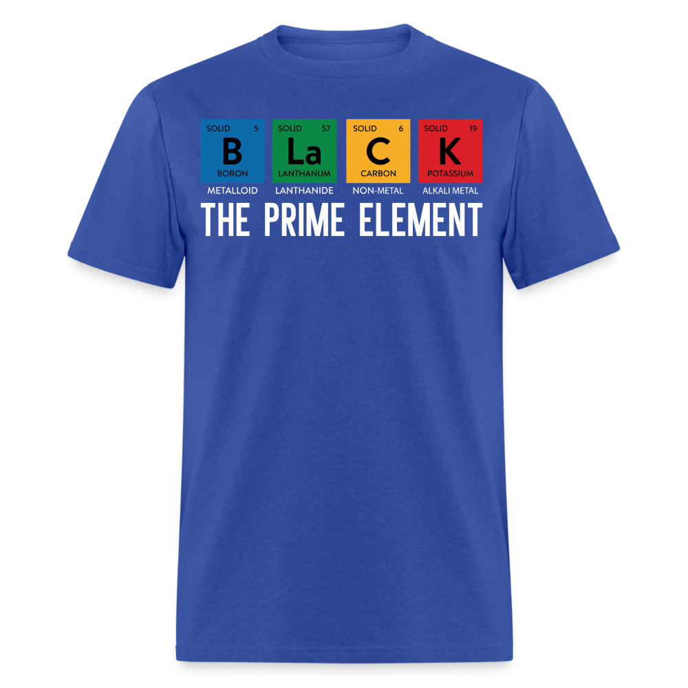 Periodic Table Gift For Black Educators Black Pride Science T-Shirt - royal blue