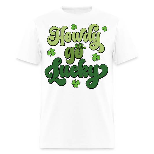 Howdy Lucky St Patrick’s Day Graphic T-shirt - white