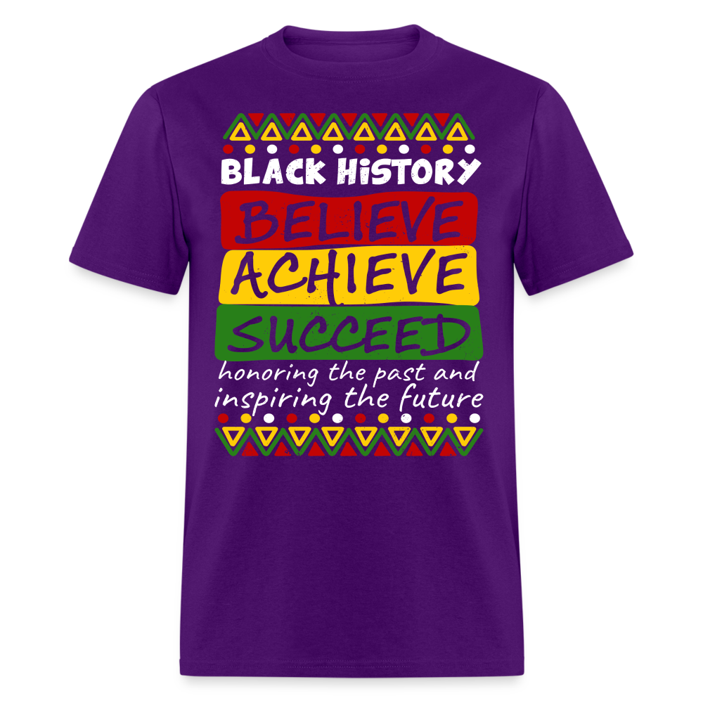 Black Culture Awareness Honoring The Past Inspiring The Future T-Shirt - purple