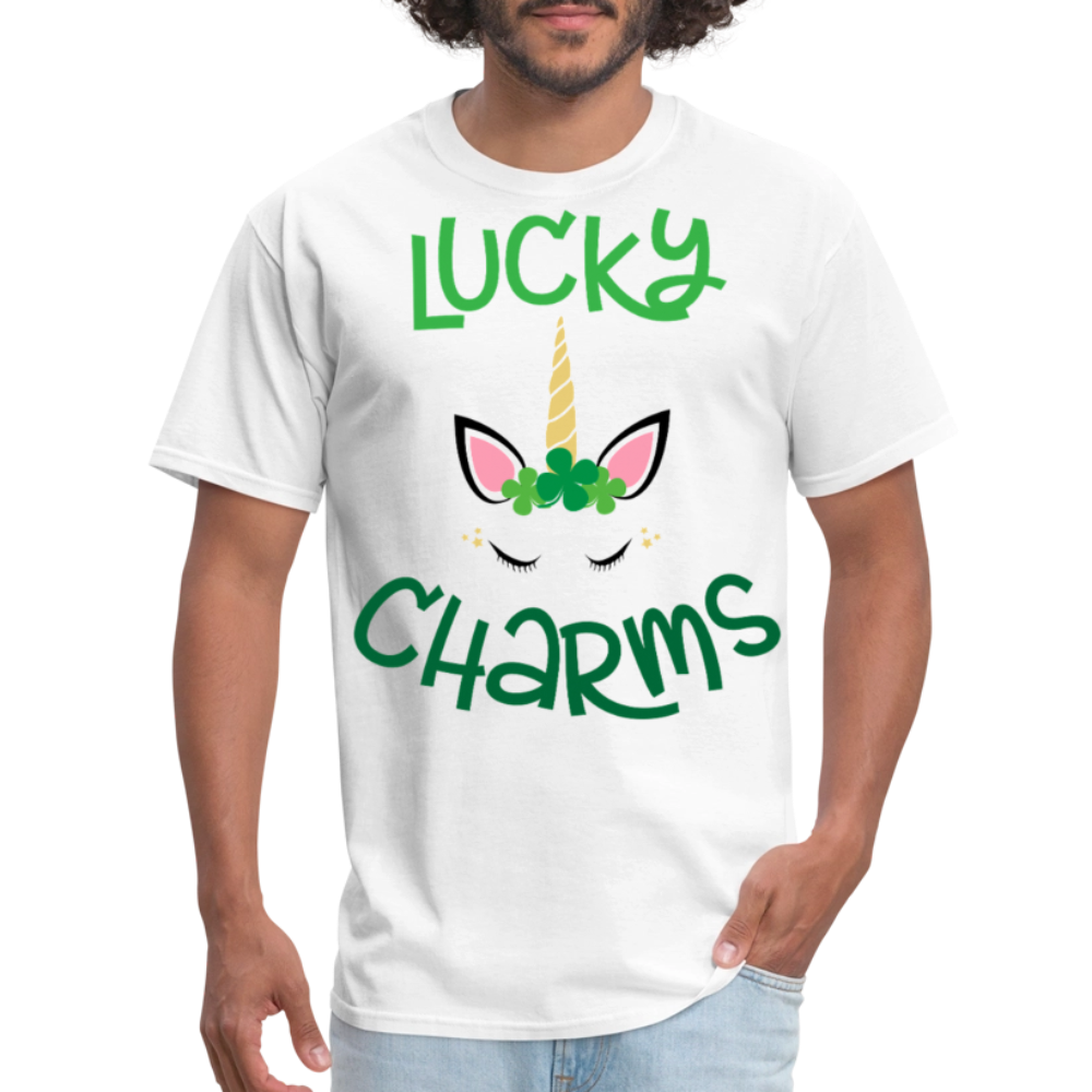 Lucky Charms Unicorn Tee For St Patty’s Day T-shirt - white