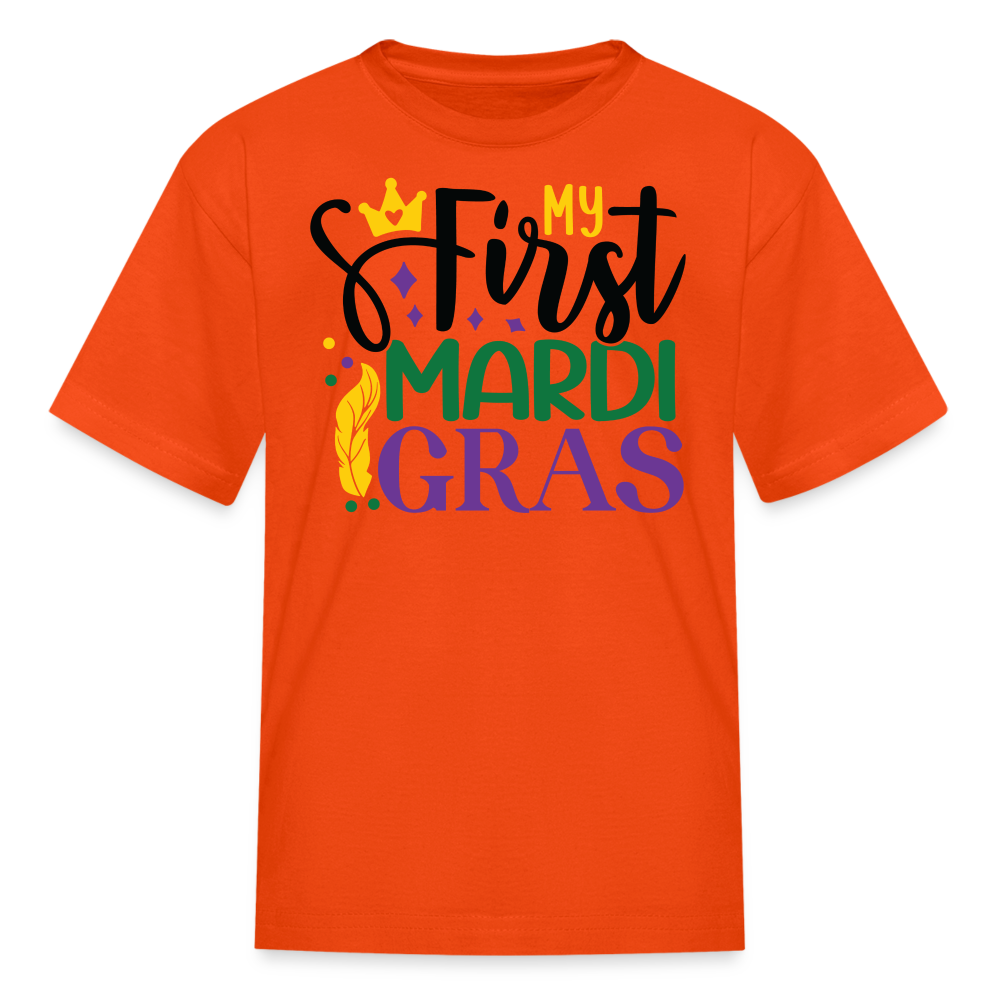 First Mardi Gras Celebration Gift Baby’s First Fat Tuesday T-shirt - orange