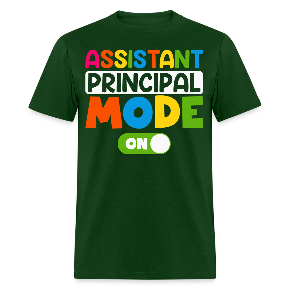 Funny Assistant Principal Shirts For Teachers Principal Mode ON T-shirt - forest green