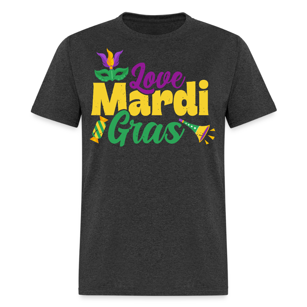 Funny Mardi Gras Shirts For Carnival Lovers Funny Mardi Gras T-shirt - heather black