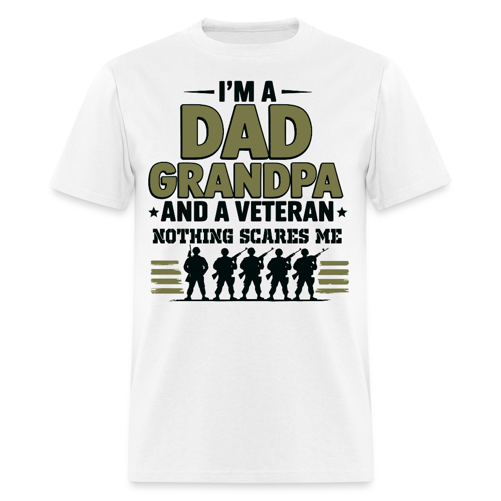 I'm A Dad Grandpa And Veteran T-shirt - white