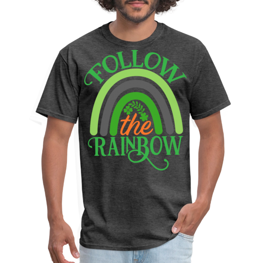 Follow The Rainbow St Patrick’s Day T-shirt - heather black