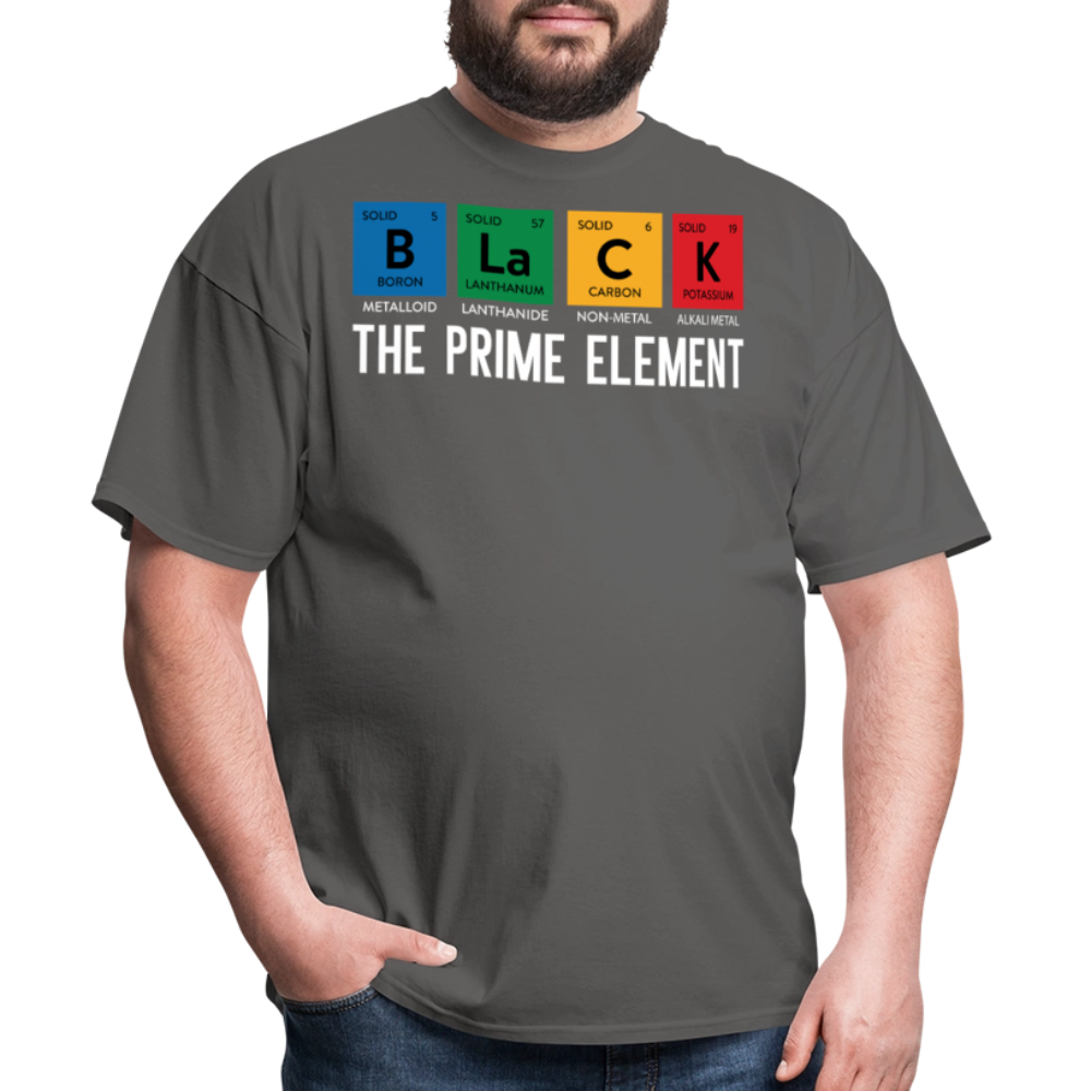 Periodic Table Gift For Black Educators Black Pride Science T-Shirt - charcoal