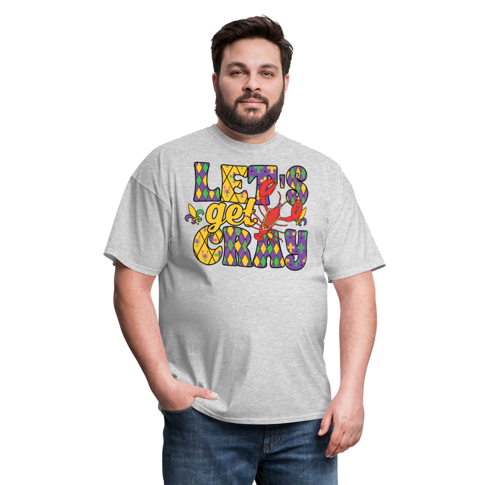 Let’s Get Cray Mardi Gras Crawfish Party T-Shirt - heather gray