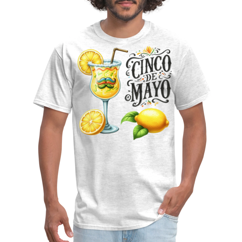 Funny Mexican Drink-themed Fiesta Tee Cinco De Mayo Party T-shirt - light heather gray