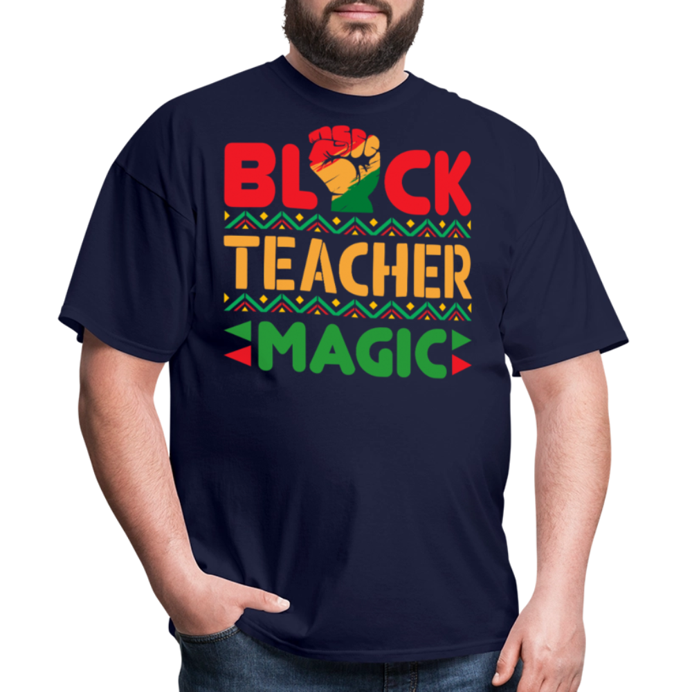 Black Teacher Appreciation Shirt African American Educator Gifts T-shirt - navy