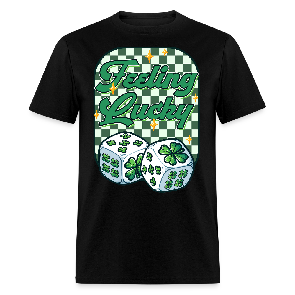 St Patrick’s Day Lucky Dice T-shirt - black