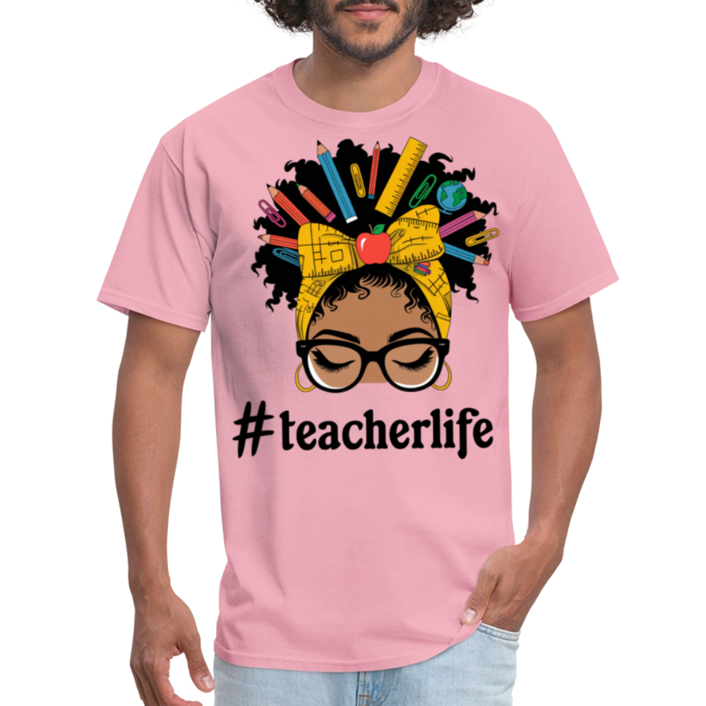 Funny Teacher Life Tee For Women Teacher Appreciation Gift T-shirt - pink