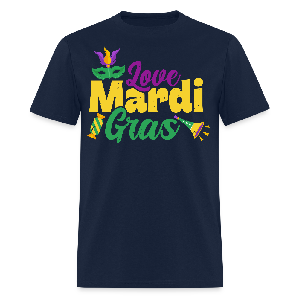 Funny Mardi Gras Shirts For Carnival Lovers Funny Mardi Gras T-shirt - navy