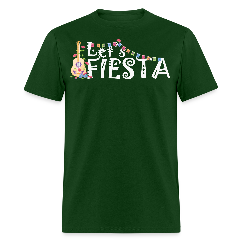 Let’s Fiesta Graphic Tee for Cinco de Mayo T-shirt - forest green