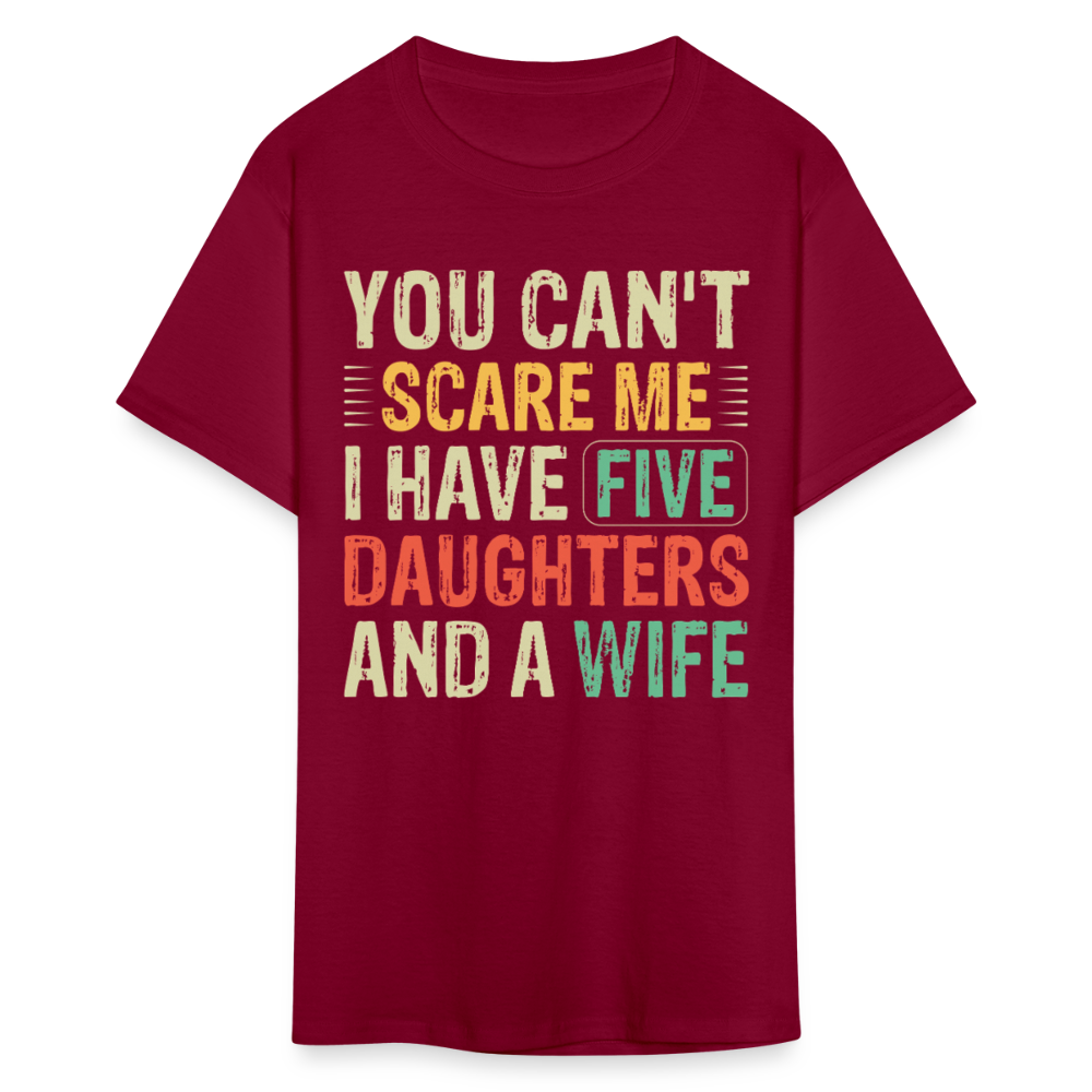 Best Father’s Day Gift For Dads With Multiple Daughters And A Wife T-shirt - burgundy