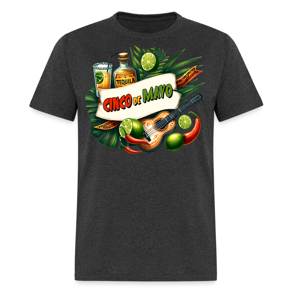 Cinco de Mayo Party Shirt Tequila Lover Fiesta T-shirt - heather black