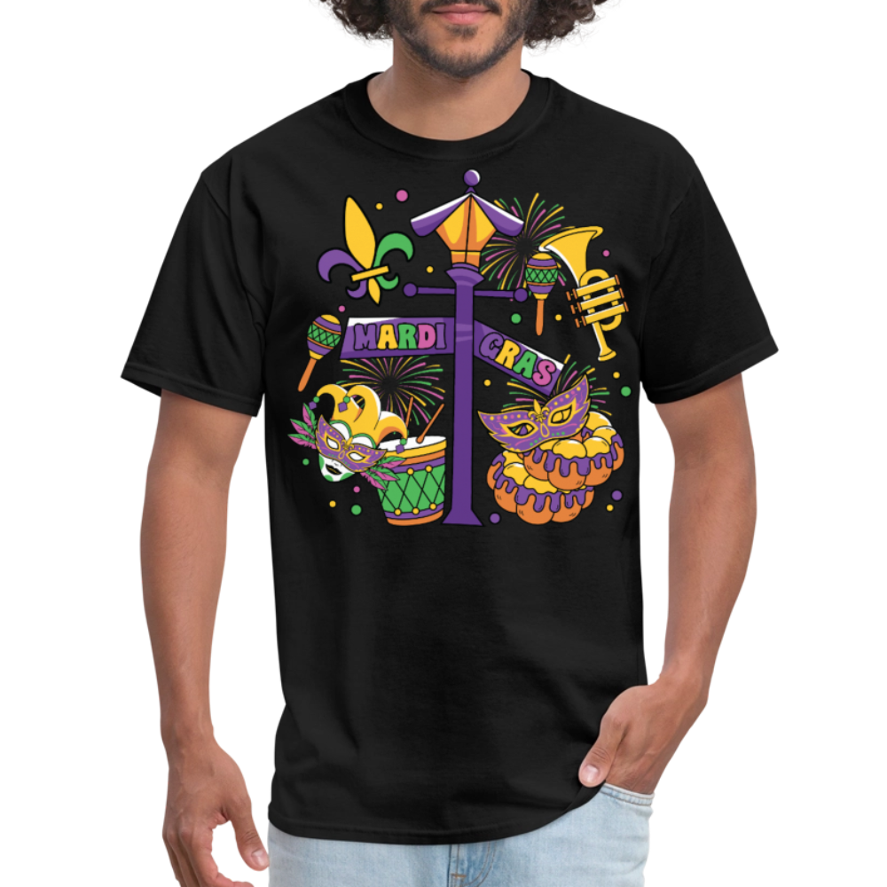 Funny And Festive Mardi Gras Outfit Mardi Gras Party T-Shirt - black