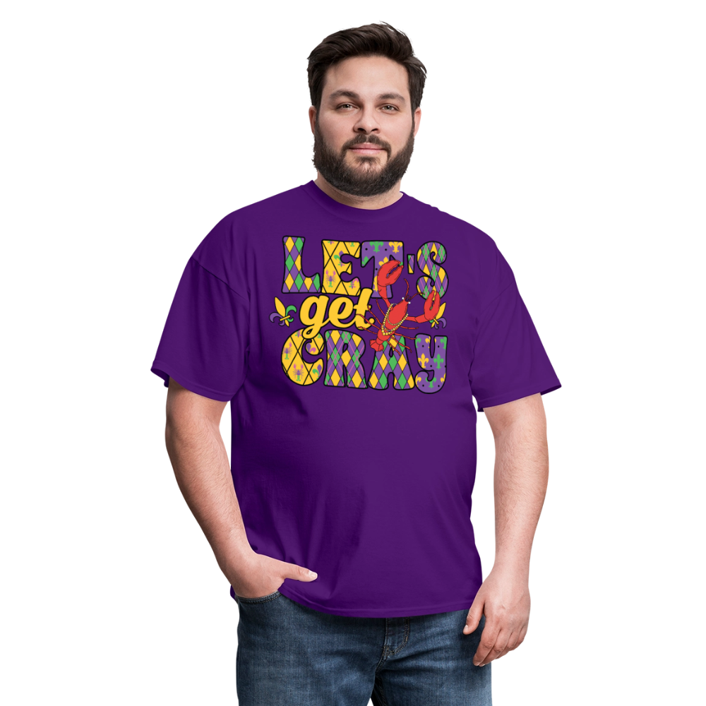 Let’s Get Cray Mardi Gras Crawfish Party T-Shirt - purple