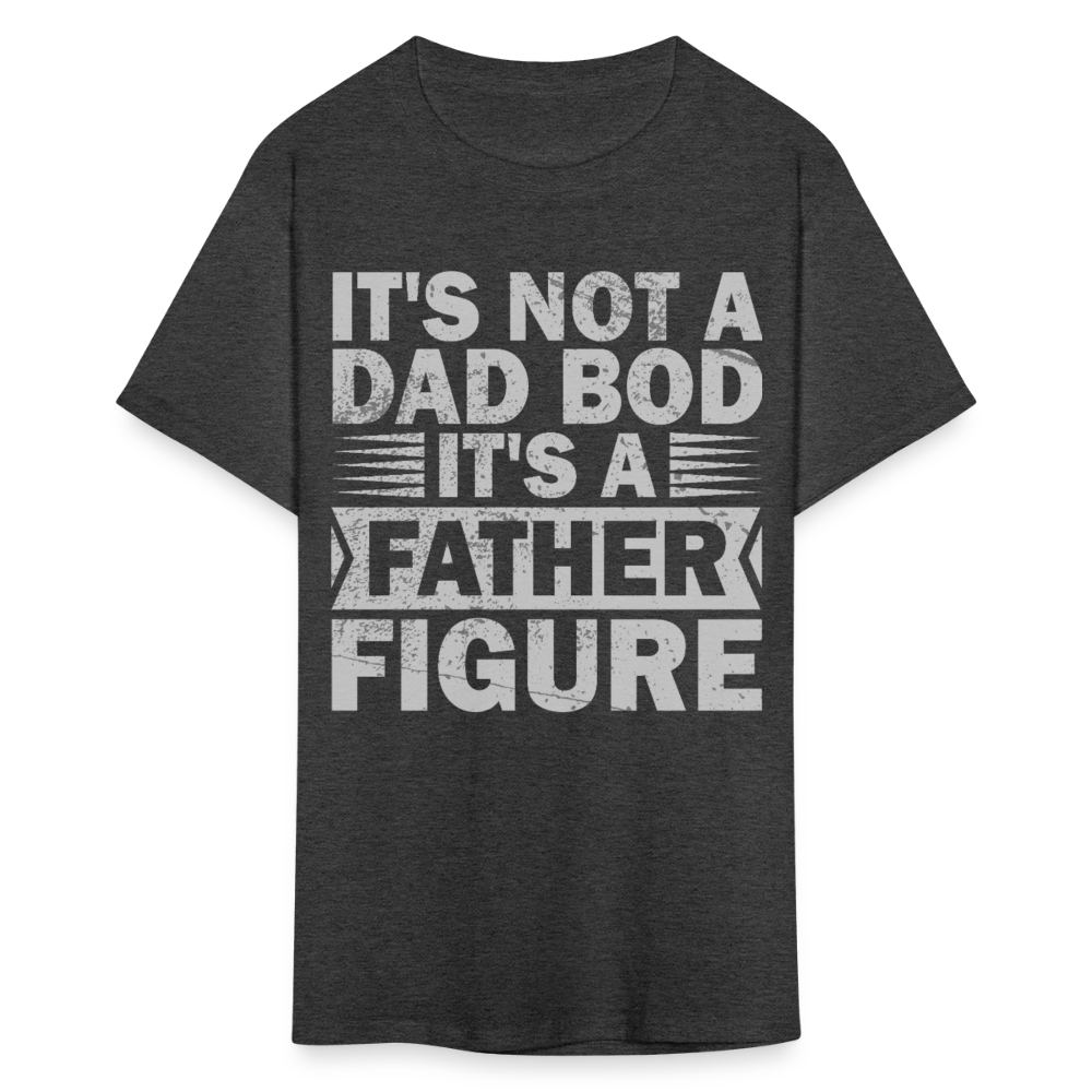 Funny Dad Bod T-shirt For Men Father Figure Shirt - heather black