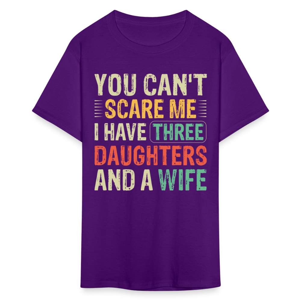 Best Gift For A Father Of Three Daughters And A Wife Unisex T-shirt - purple