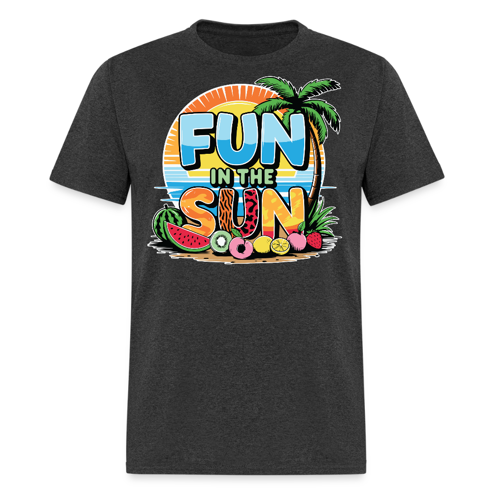 Fun In The Sun Summer Tropical Beach T-shirt - heather black