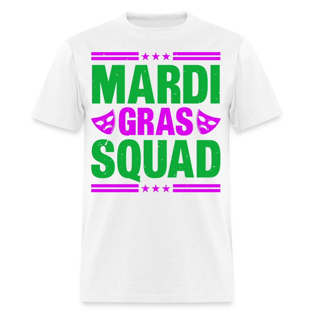 Mardi Gras Squad Shirt for Groups New Orleans Festival T-Shirt - white