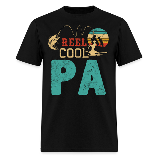 Reel Cool PA fishing Father's Day Gift For Fisherman Dad T-shirt - black