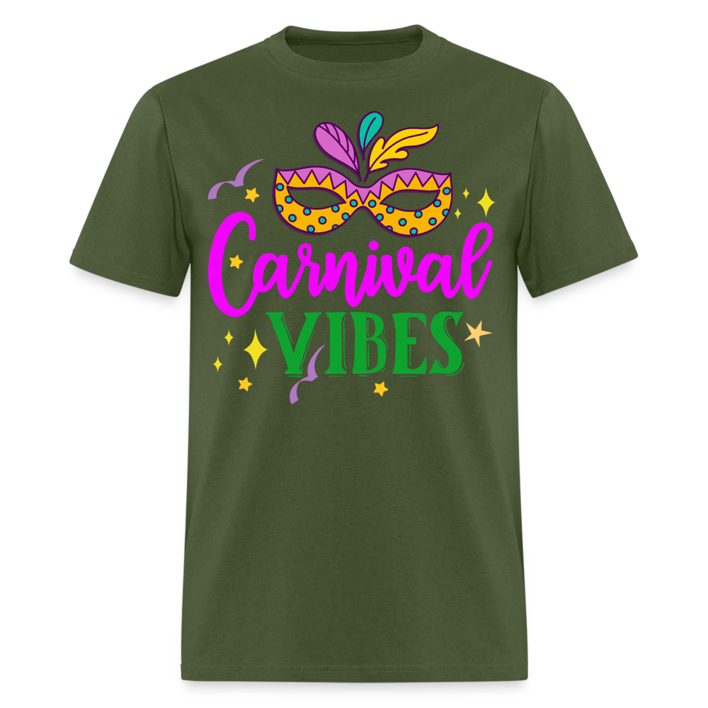 Masquerade Mask Festival Tee Mardi Gras Carnival T-shirt - military green