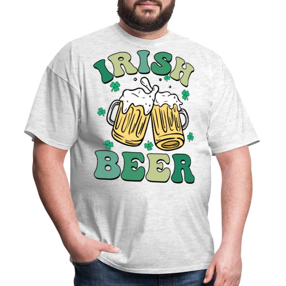 Funny Irish Beer Tee For St Patrick’s Day T-shirt - light heather gray