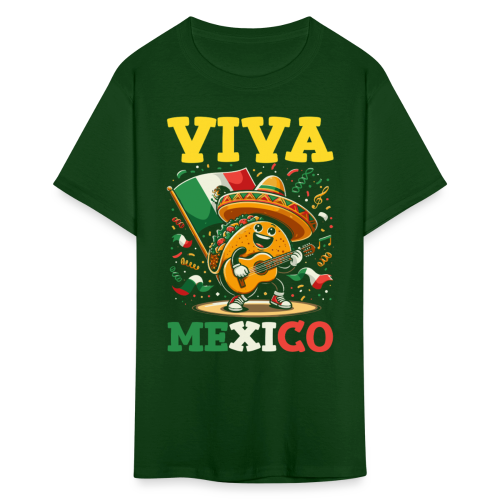 Cinco De Mayo Taco Shirt With Guitar Viva Mexico Party T-shirt - forest green