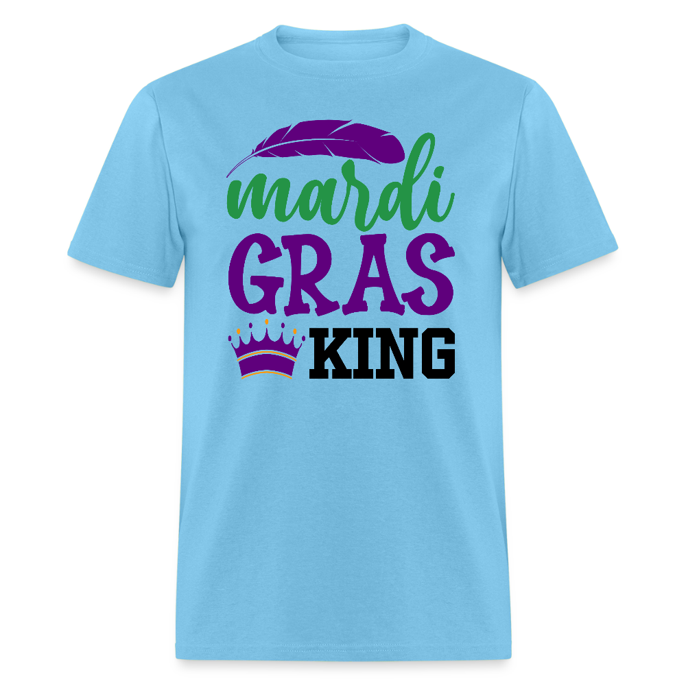 Mardi Gras King Shirt For Men Carnival Season T-shirt - aquatic blue