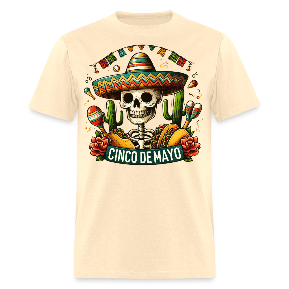 Mexican Festival Outfit Ideas Cinco de Mayo Skull T-shirt - natural