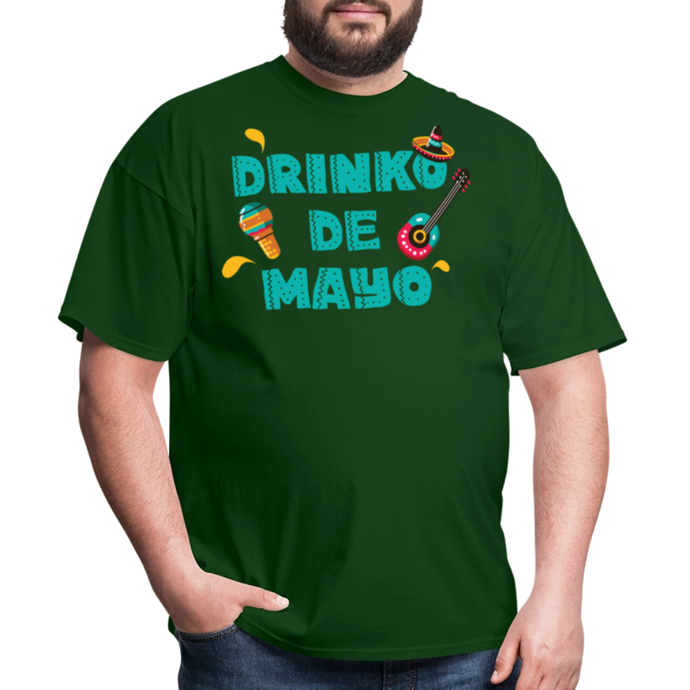 Mexican Fiesta Drinking Outfit Drinko De Mayo Party T-shirt - forest green